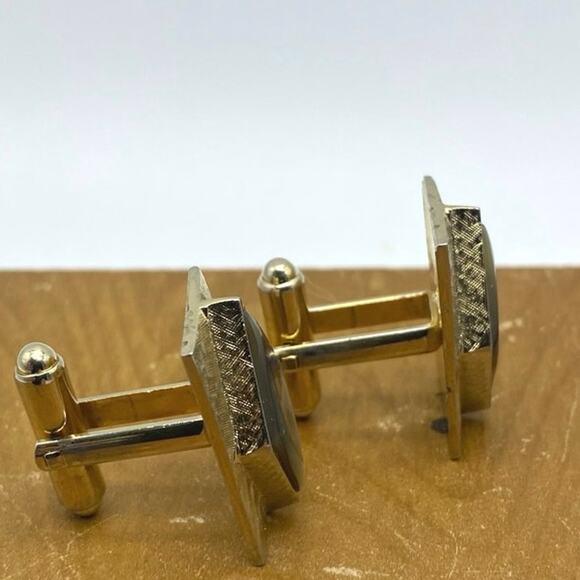 Abalone Shell Gold tone Rectangle Cufflinks Mens Jewelry Business‎  Dad - Picture 2 of 6